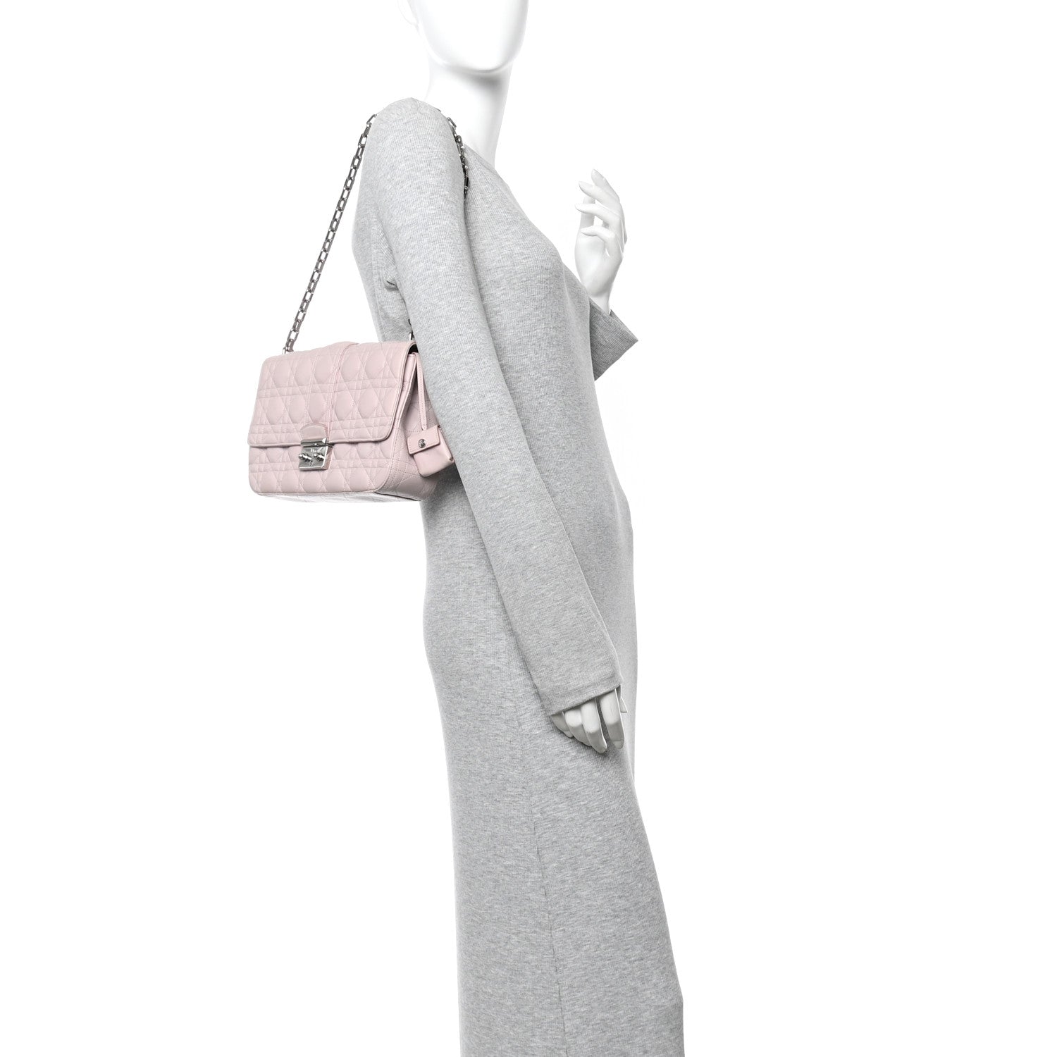 Christian Dior Lambskin Cannage Miss Dior Promenade Pouch Pink 2 of 10