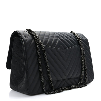 Chanel Sheepskin Chevron Quilted 2.55 Reissue 227 Flap So Black 3 of 9