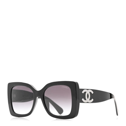 Chanel Square Polarized CC Sunglasses 5494-A Black 1 of 9