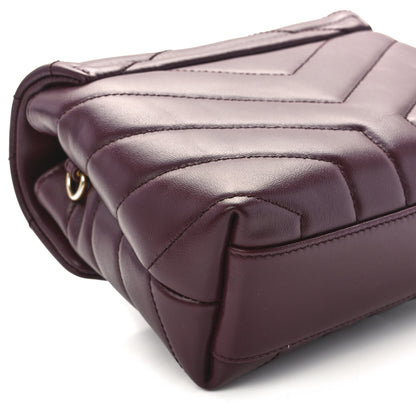 Saint Laurent Calfskin Y Quilted Monogram Toy Loulou Monogram Crossbody Bag Rouge Legion 12 of 13