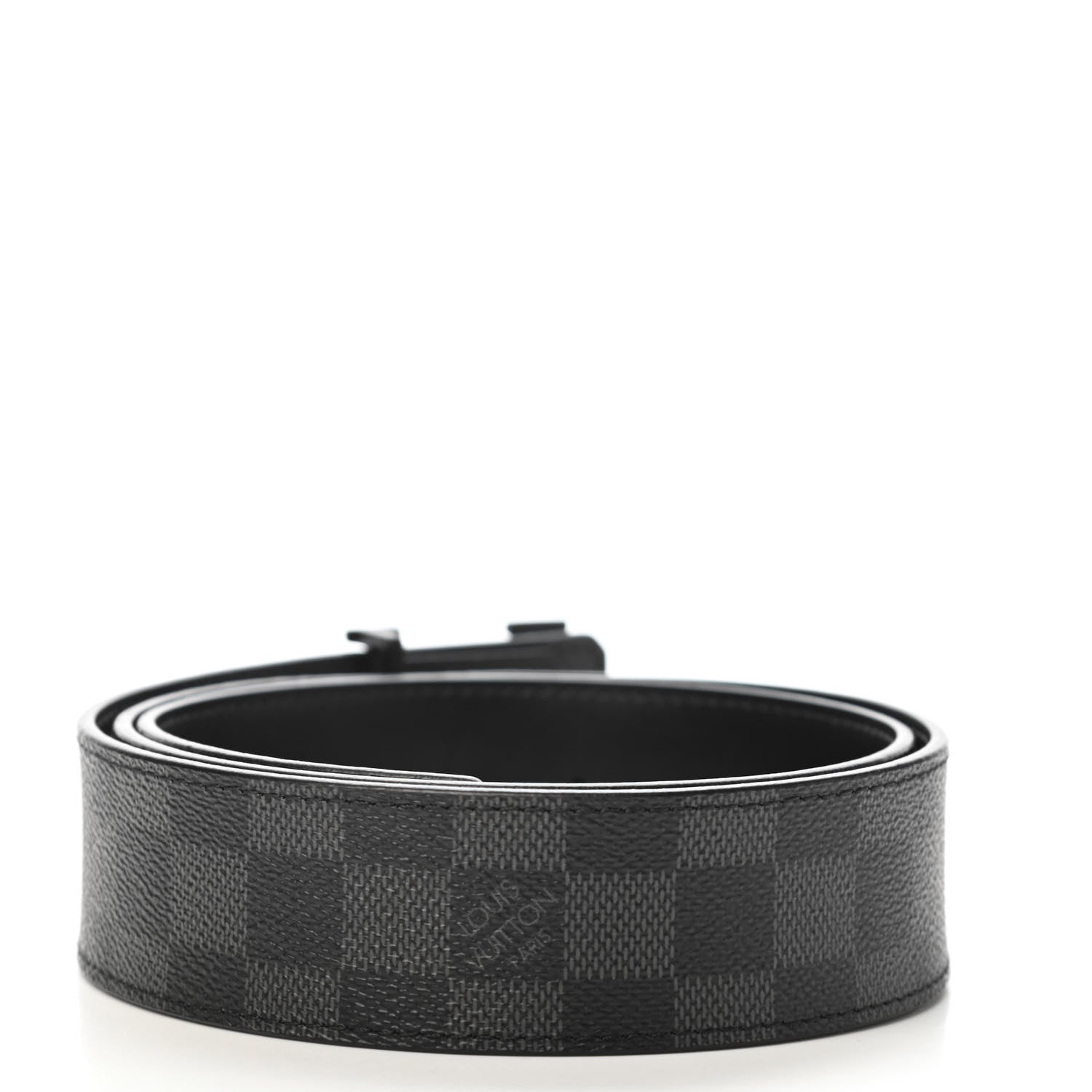 Louis Vuitton Damier Graphite LV Initiales Belt 90 36 2 of 5