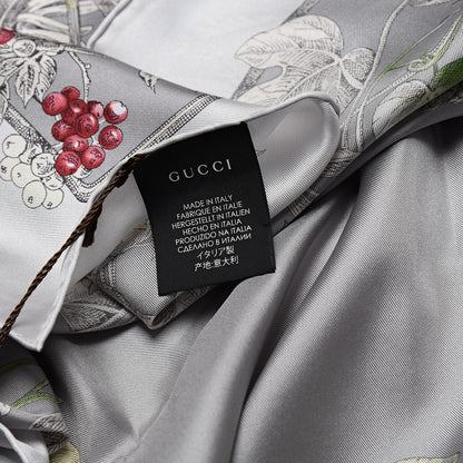 Gucci Silk Twill Wondergardenia Square Scarf Zinc Beige 4 of 4