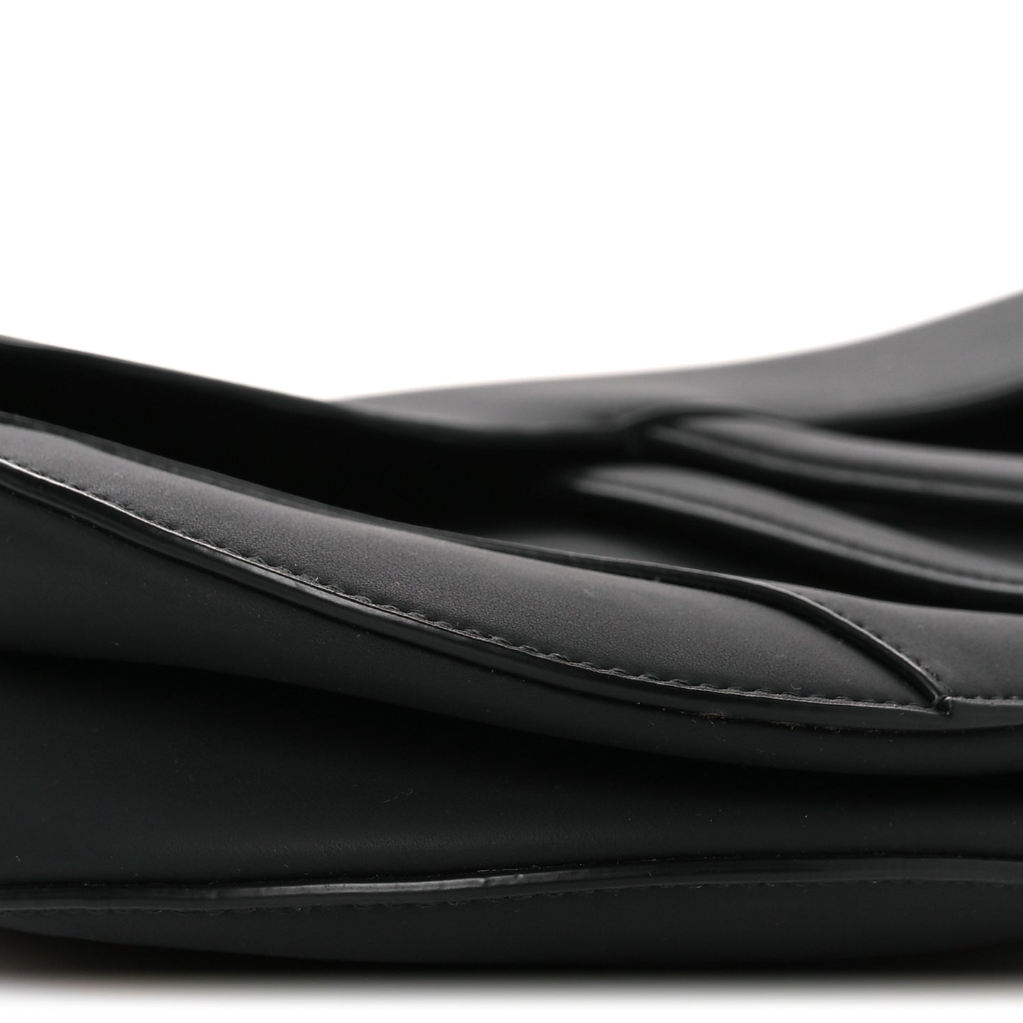 Ultra Matte Calfskin Saddle Bag Black