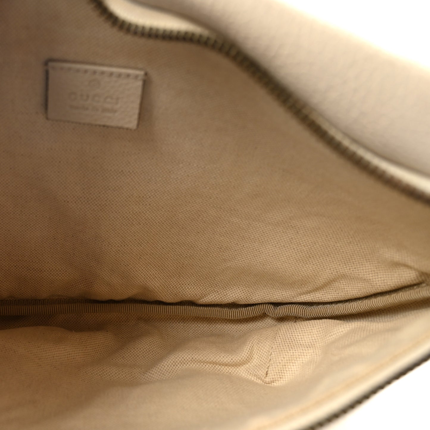Grained Calfskin Logo Belt Bag White