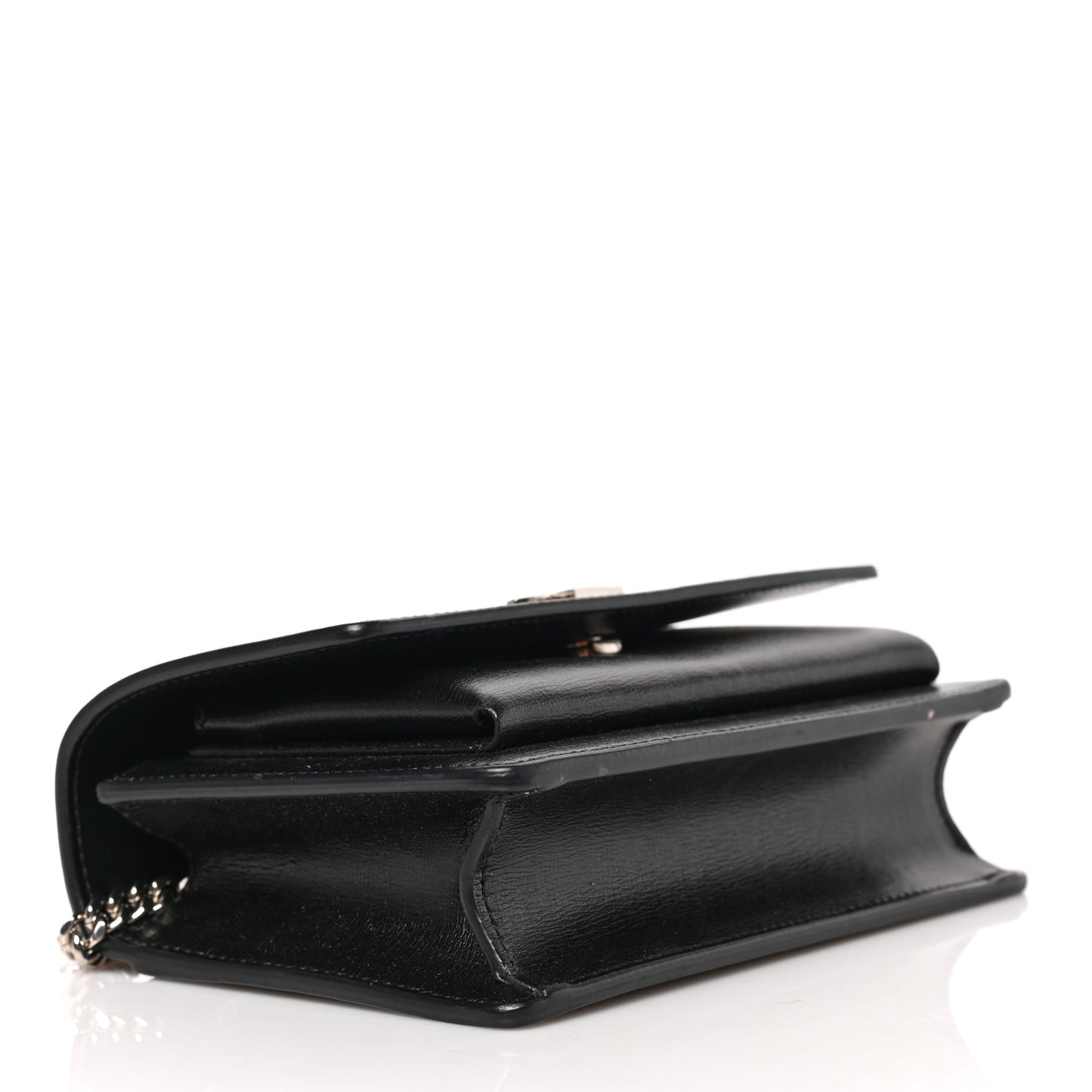 Calfskin Monogram Sunset Chain Wallet Black