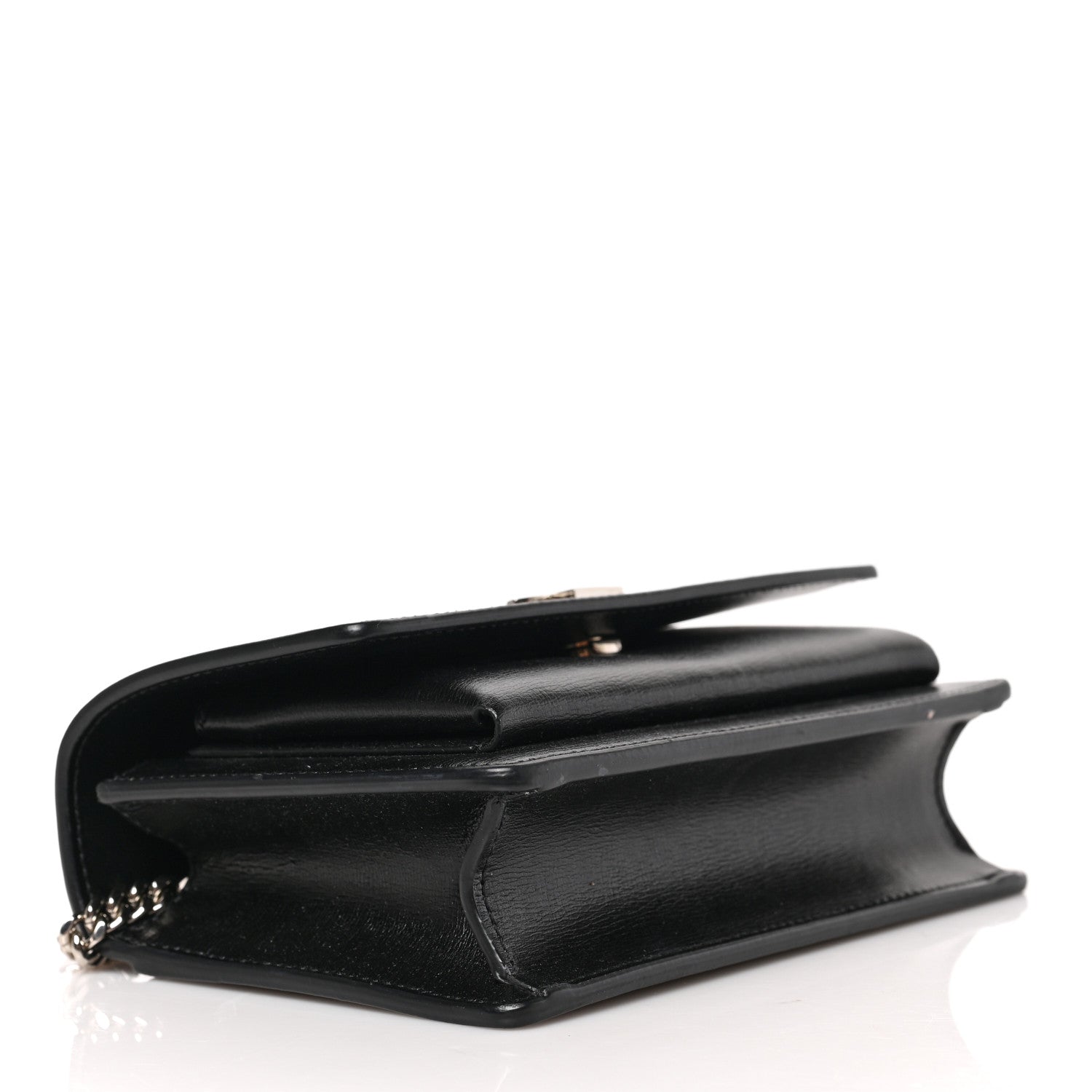 Saint Laurent Calfskin Monogram Sunset Chain Wallet Black 4 of 8