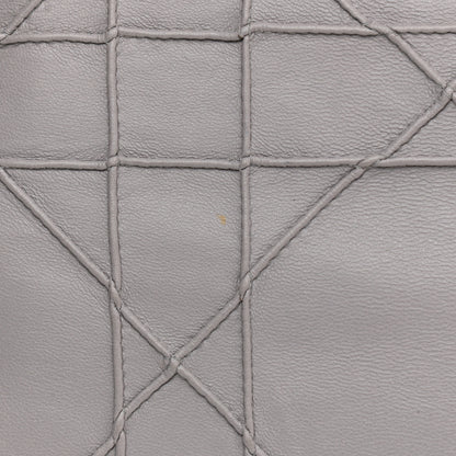 Christian Dior Lambskin Cannage Medium Granville Tote Grey 13 of 16