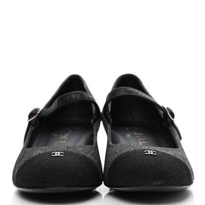 Chanel Grosgrain Cap Toe CC Pumps 40 Black 2 of 12