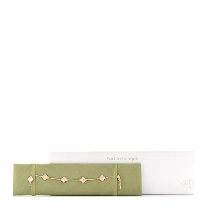 Van Cleef & Arpels 18K Rose Gold 6 Motifs Sweet Alhambra Bracelet 6 of 6