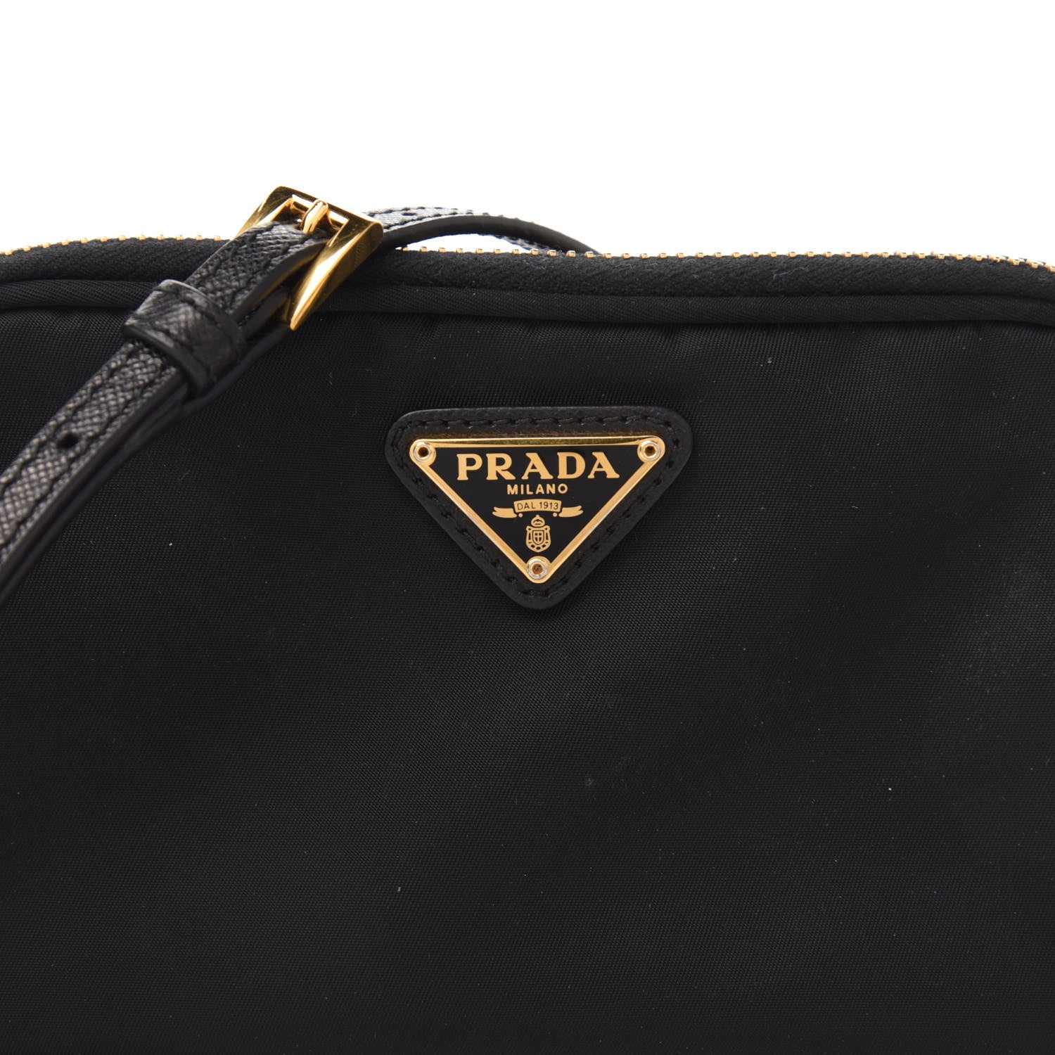 Prada Tessuto Nylon Mini Camera Crossbody Bag Black 9 of 9