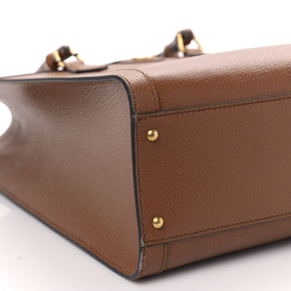 Gucci Wonka Grain Calfskin Large Diana Tote Bag Cuir Black 7 of 8