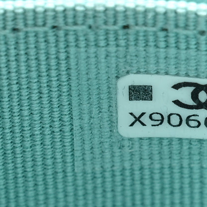 Chanel Caviar Quilted Flap Card Holder Wallet Turquoise 8 of 11