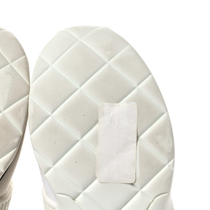 Chanel Stretch Fabric CC Sneakers 36 White 9 of 11