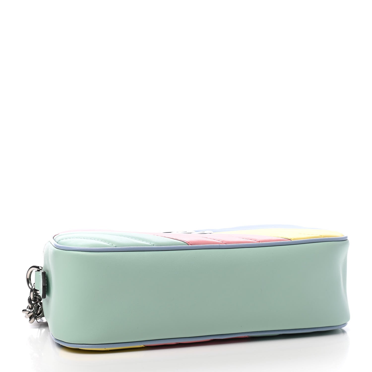 Gucci Calfskin Matelasse Diagonal Small GG Marmont Chain Shoulder Bag Multicolor Pastel 4 of 9