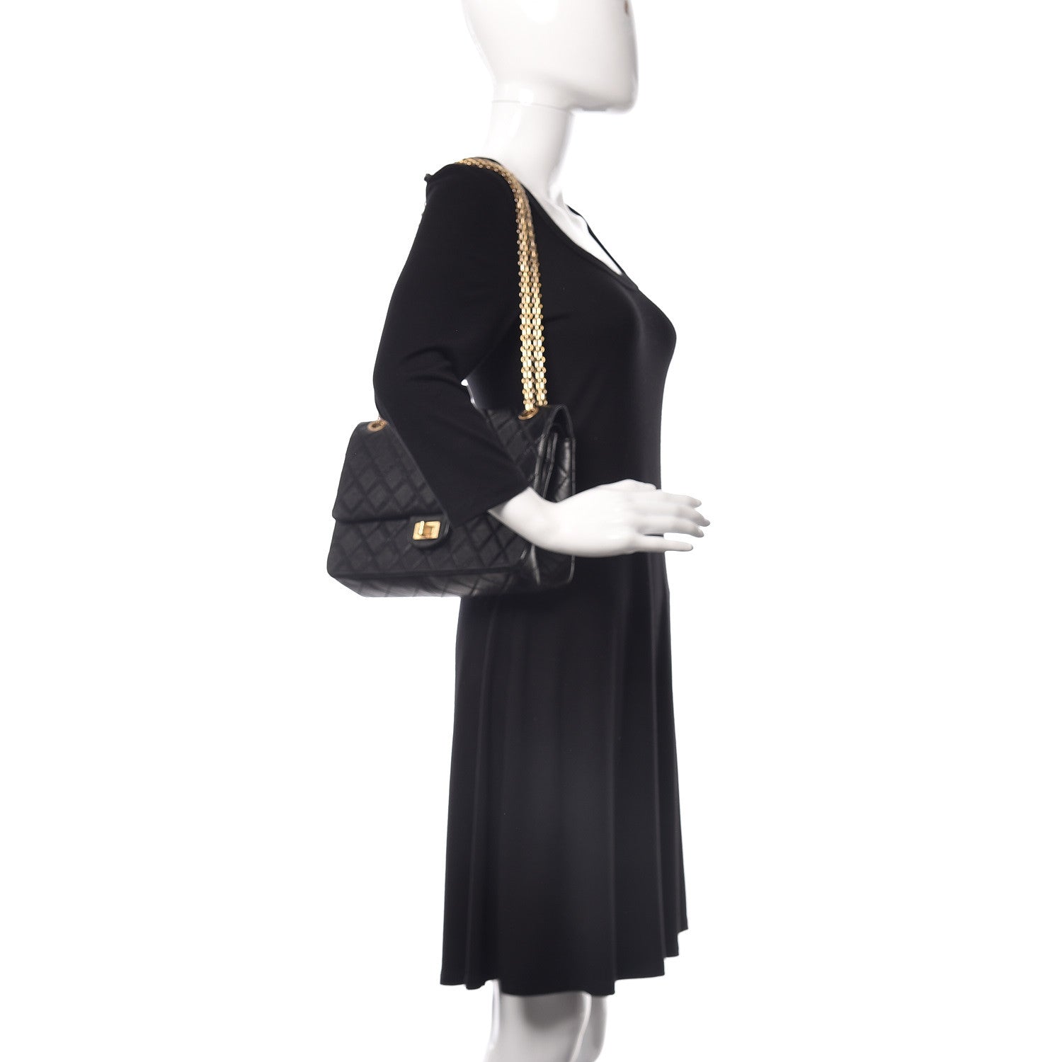 Chanel Aged Calfskin Quilted 2.55 Reissue 226 Flap Black 2 of 10