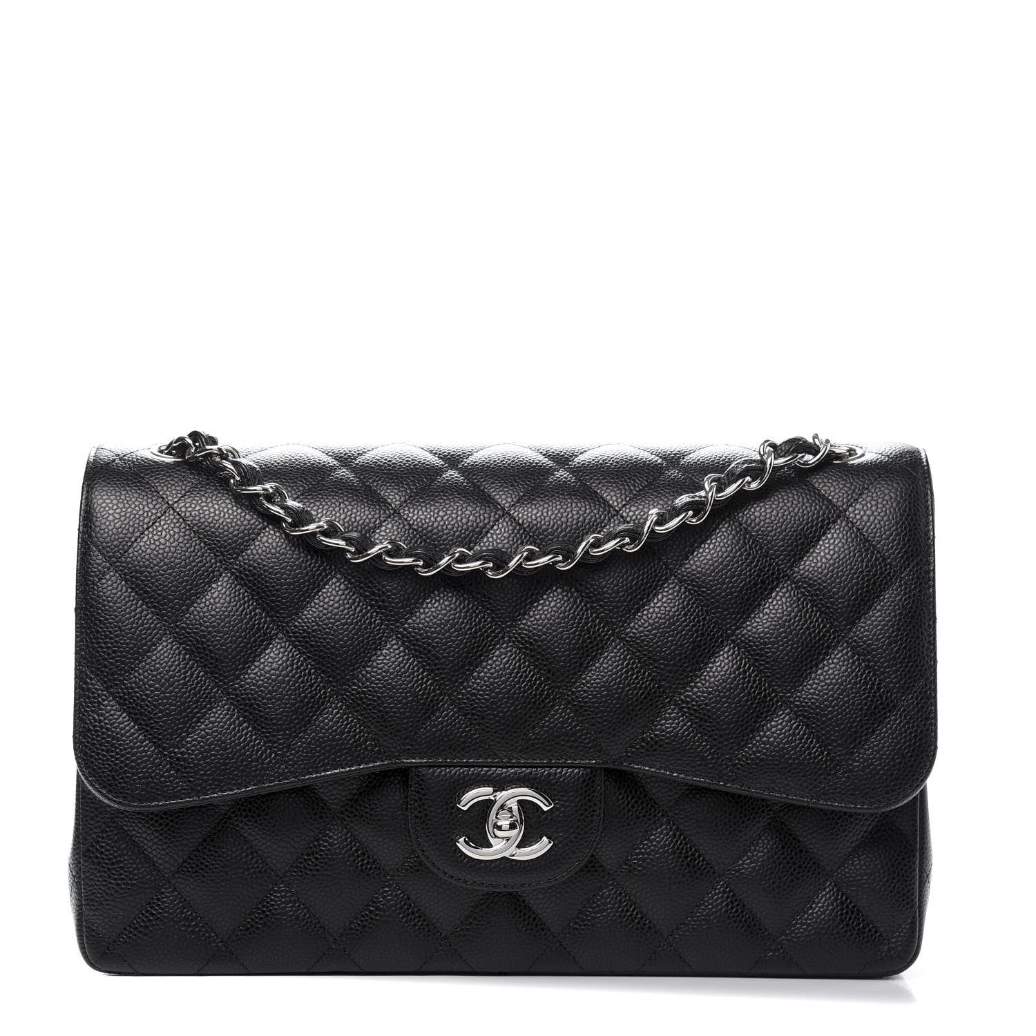 Chanel Caviar Quilted Jumbo Double Flap Black 1 of 11