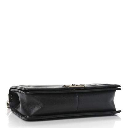 Chanel Calfskin Chevron Quilted New Medium Boy Flap Black 3 of 12