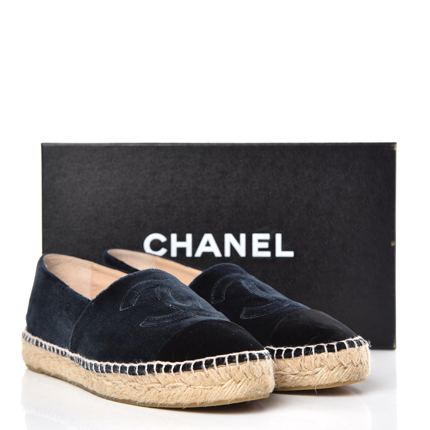 Velvet CC Espadrilles 38 Dark Navy Black