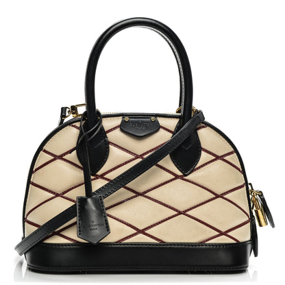 Louis Vuitton Lambskin Malletage Alma BB Natural 1 of 9