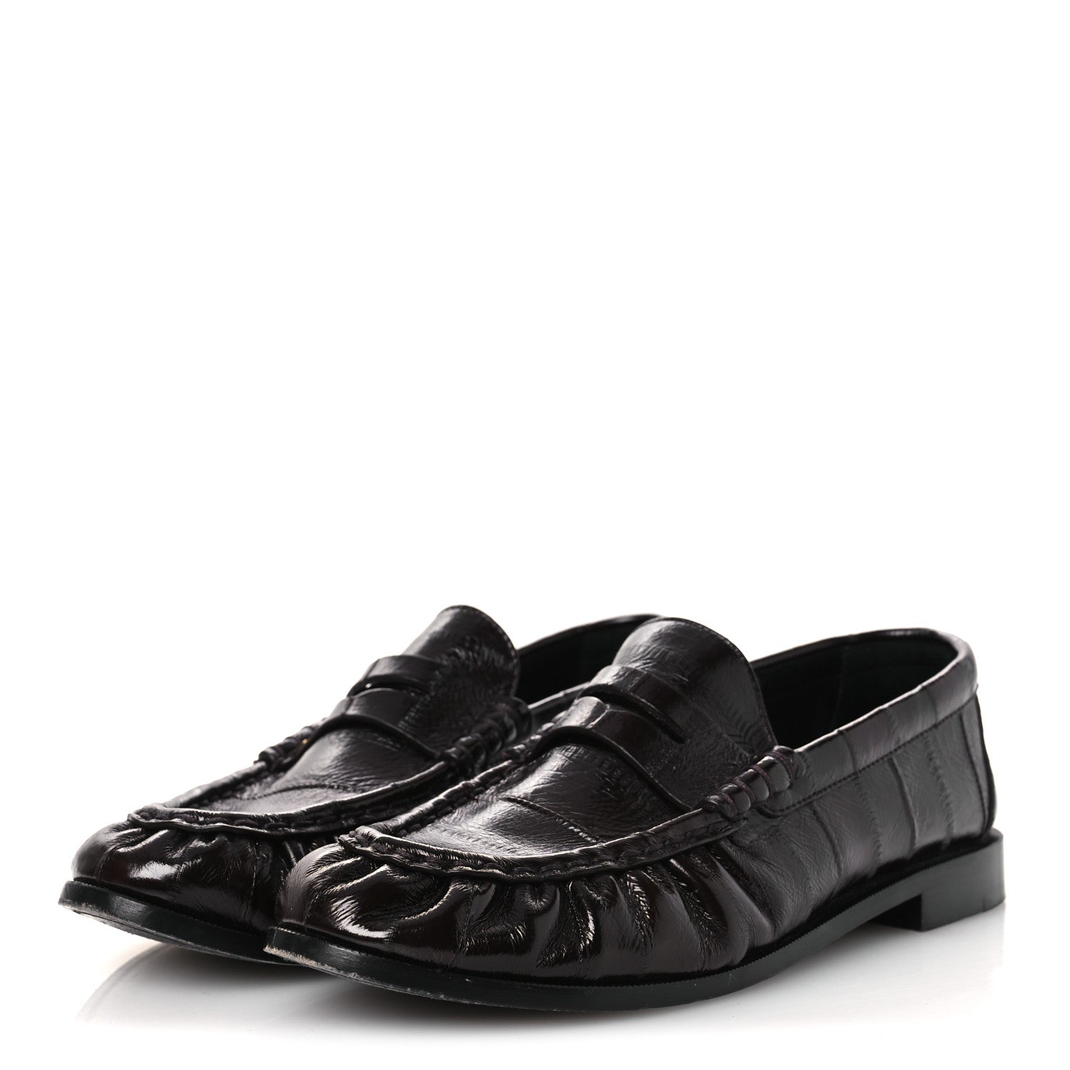 Saint Laurent Supple Eel Le 15 Loafer Penny Slippers 39 Burnt Brown 4 of 10