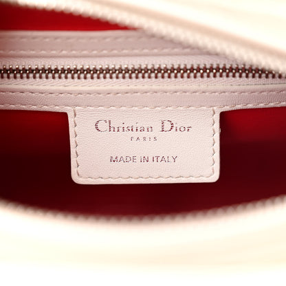 Christian Dior Smooth Calfskin Embroidered Beaded Floral Medium Lady Dior White Multicolor 6 of 12