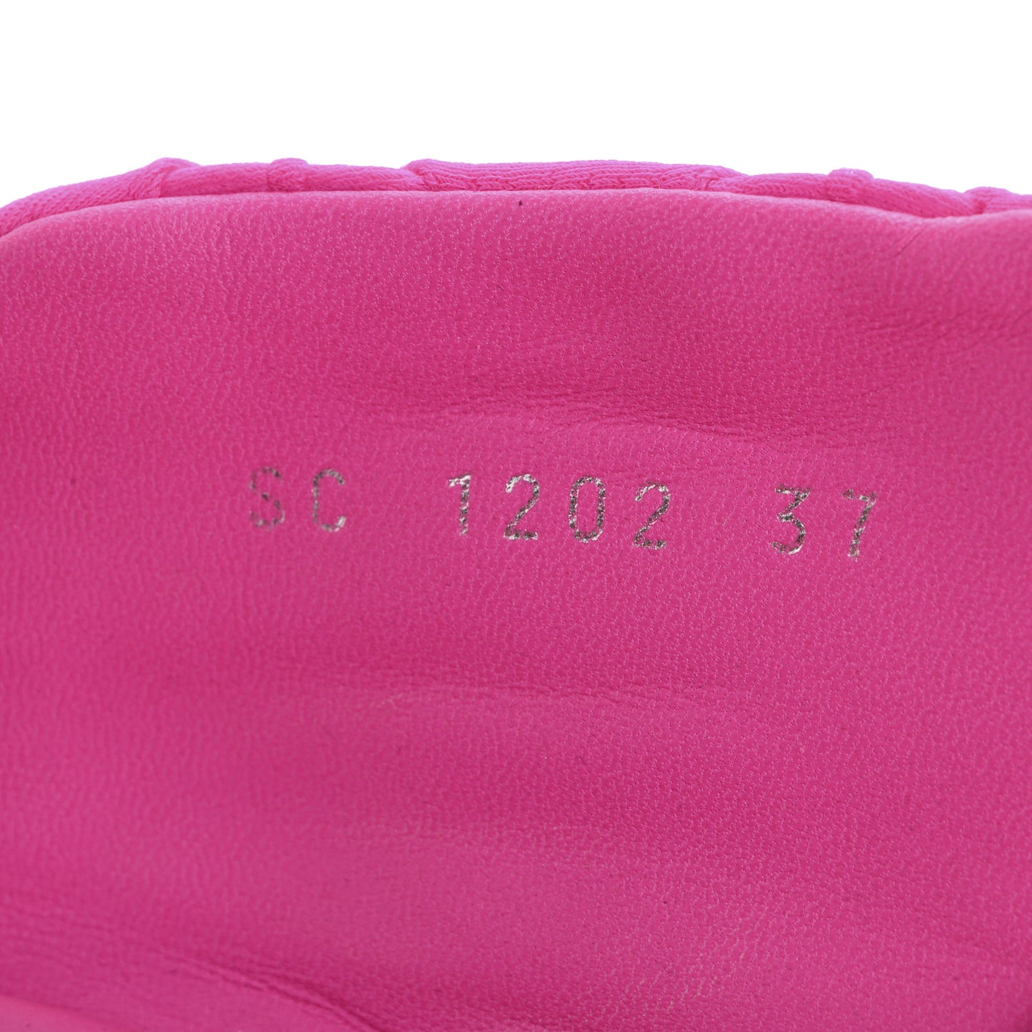Technical Fabric Embossed Monogram Pool Pillow Comfort Mules 37 Fuchsia