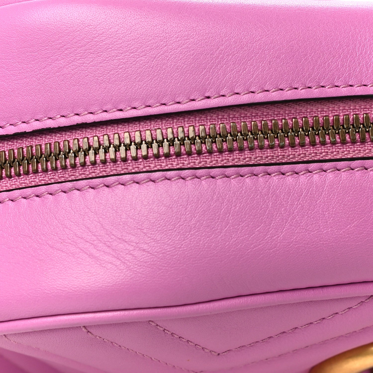Gucci Calfskin Matelasse Small GG Marmont Chain Shoulder Bag Candy Mousse 13 of 15