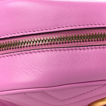 Gucci Calfskin Matelasse Small GG Marmont Chain Shoulder Bag Candy Mousse 13 of 15