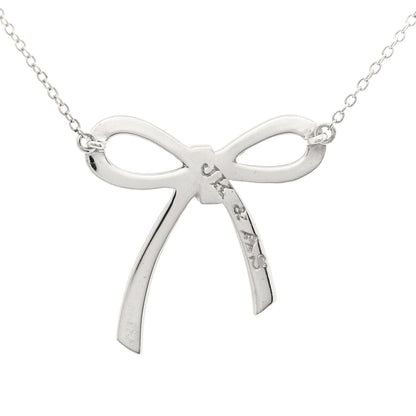 Tiffany Sterling Silver Small Bow Pendant Necklace 5 of 5