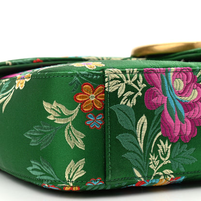 Gucci Jacquard Matelasse Floral Medium GG Marmont Shoulder Bag Green 9 of 10