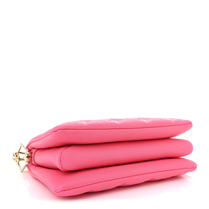 Louis Vuitton Calfskin Embossed Monogram Coussin BB Rose Fluo 4 of 10