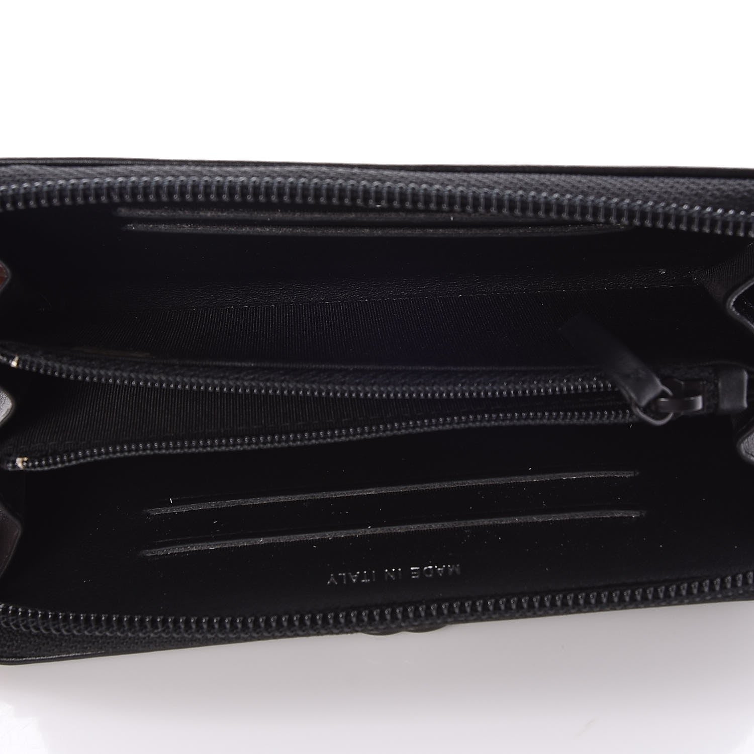 Chanel Calfskin Painted Chevron Embossed Small Boy Zip Wallet Black 5 of 8