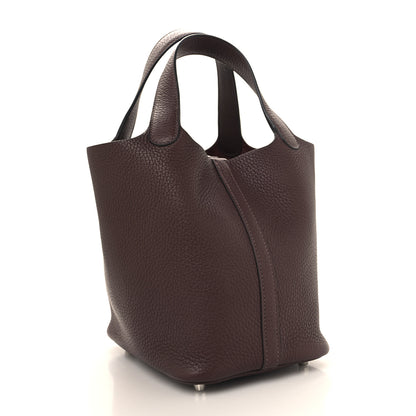 Hermes Taurillon Clemence Picotin Lock 18 PM Rouge Sellier 3 of 12