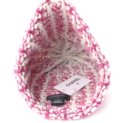 Chanel Cashmere Logo Beanie Hat Light Beige Dark Pink Light Pink 7 of 7