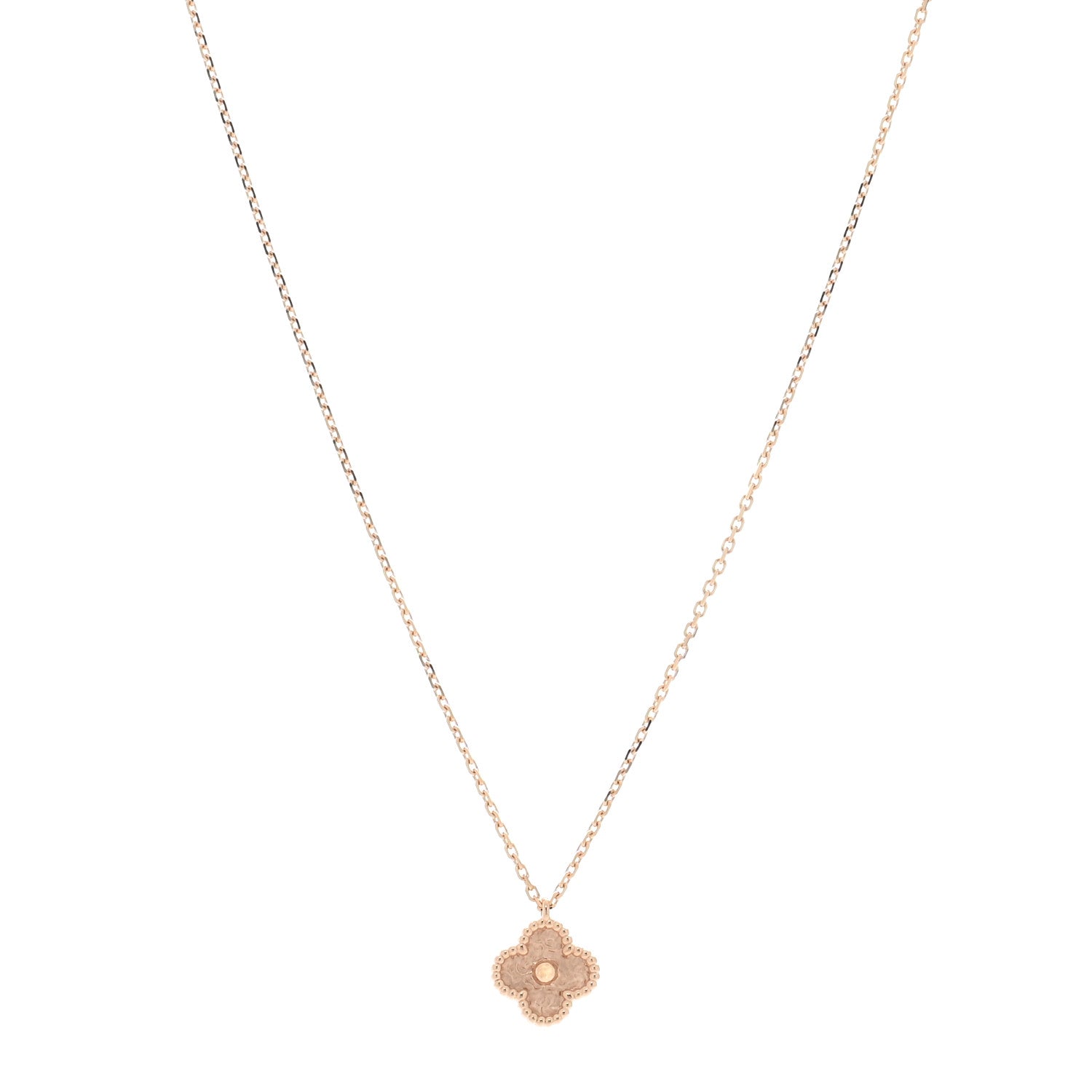 Van Cleef & Arpels 18K Rose Gold Sweet Alhambra Pendant Necklace 1 of 5