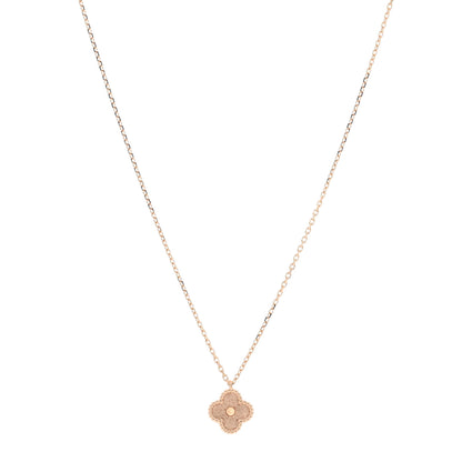 Van Cleef & Arpels 18K Rose Gold Sweet Alhambra Pendant Necklace 1 of 5