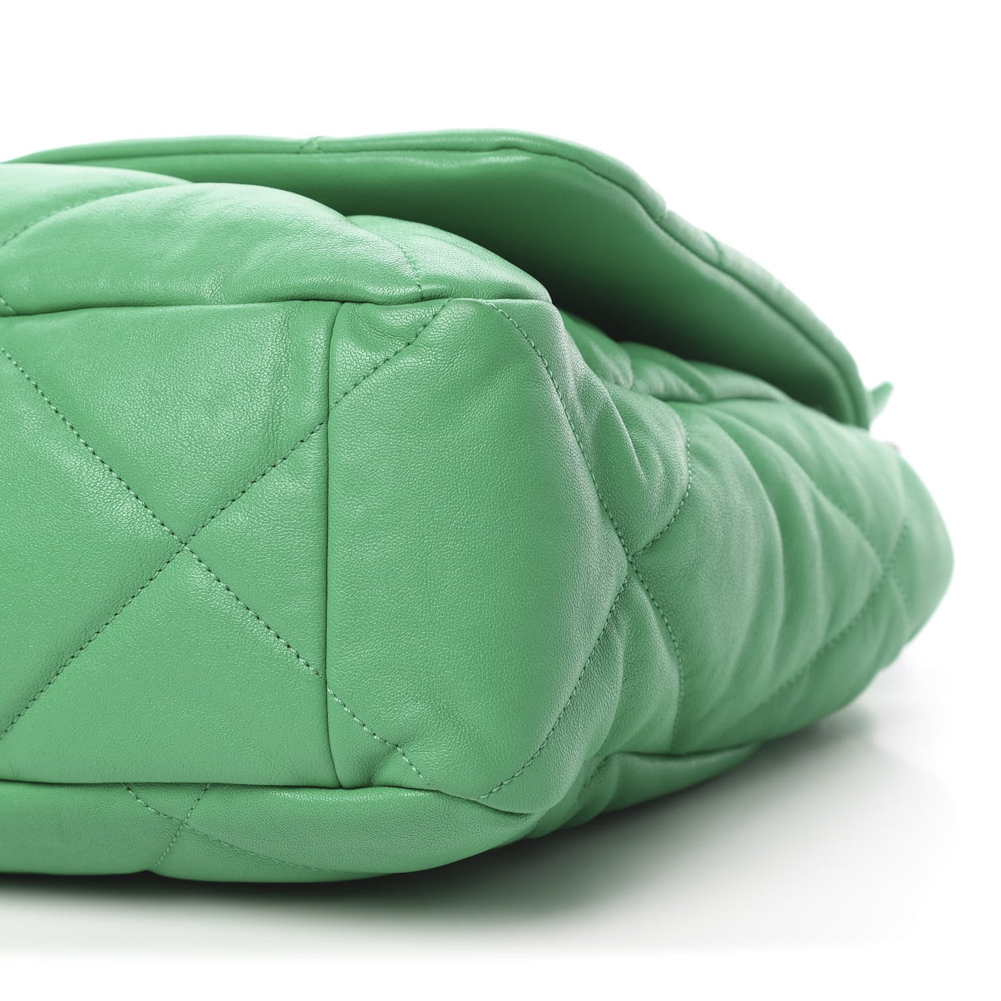 Goatskin Quilted Maxi 19 Flap Green