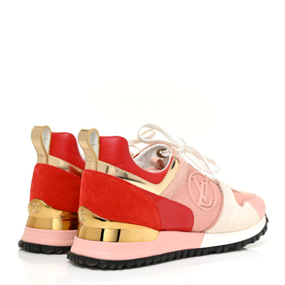 Louis Vuitton Suede Calfskin Run Away Sneakers 38.5 Rouge Pink 5 of 19