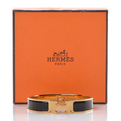 Hermes Enamel Narrow Clic Clac H Bracelet PM Black 5 of 5