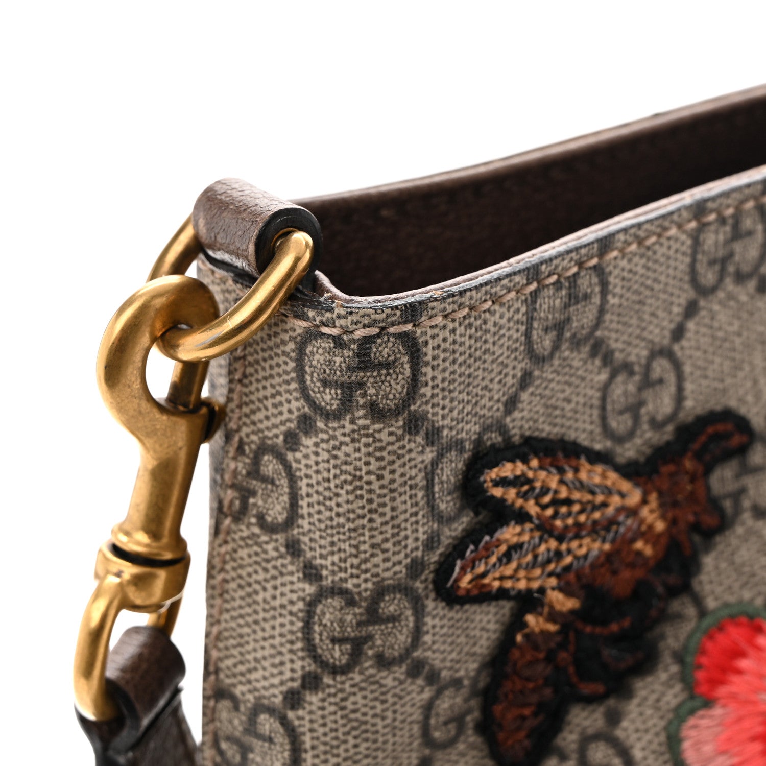 Gucci Soft GG Supreme Monogram Courrier Medium Crossbody Tote Beige New Acero 12 of 14