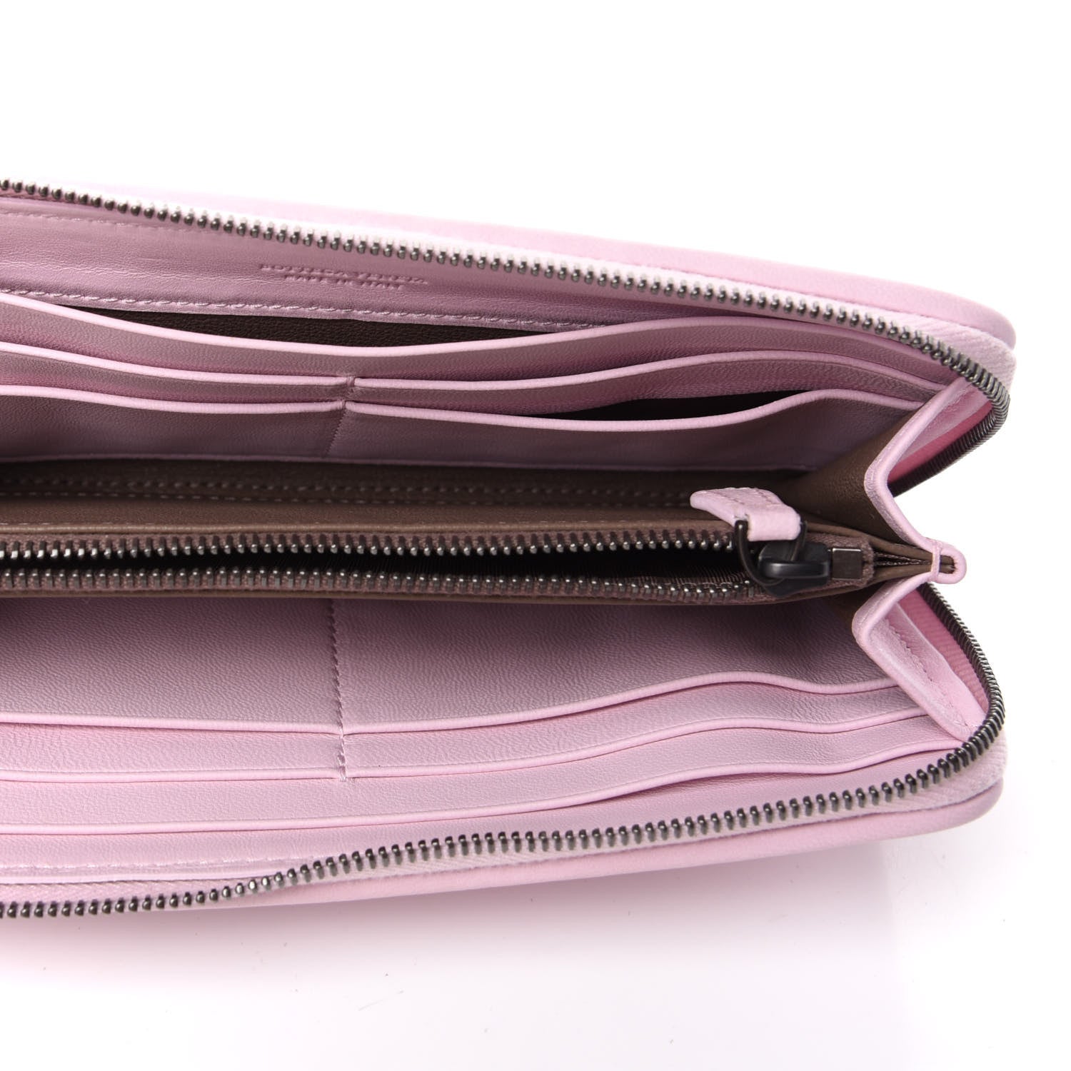 Bottega Veneta Nappa Intrecciato Zip Around Wallet Dragee 5 of 7