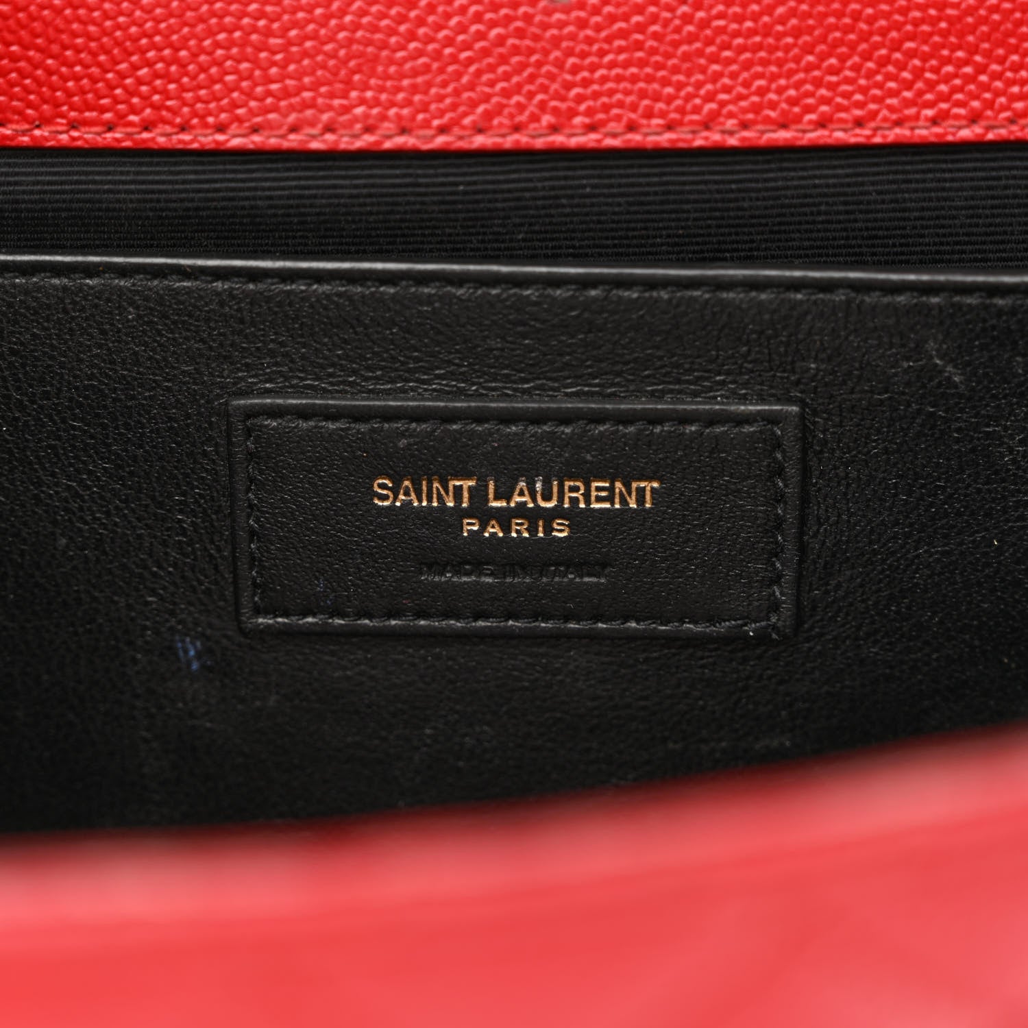 Saint Laurent Grain De Poudre Textured Mixed Matelasse Triquilt Medium Monogram Satchel New Red 6 of 18