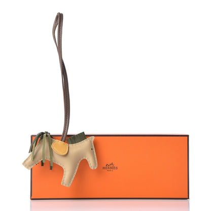 Hermes Milo Lambskin Grigri Rodeo Horse Bag Charm PM Trench Canopee Curry 5 of 5