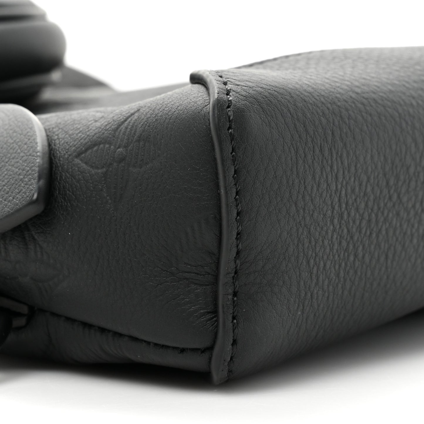 Calfskin Shadow Monogram Duo Slingbag Black