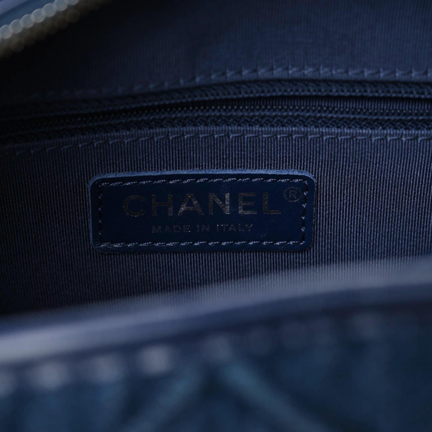 Chanel Denim Calfskin Quilted Small Gabrielle Logo Hobo Blue 6 of 8