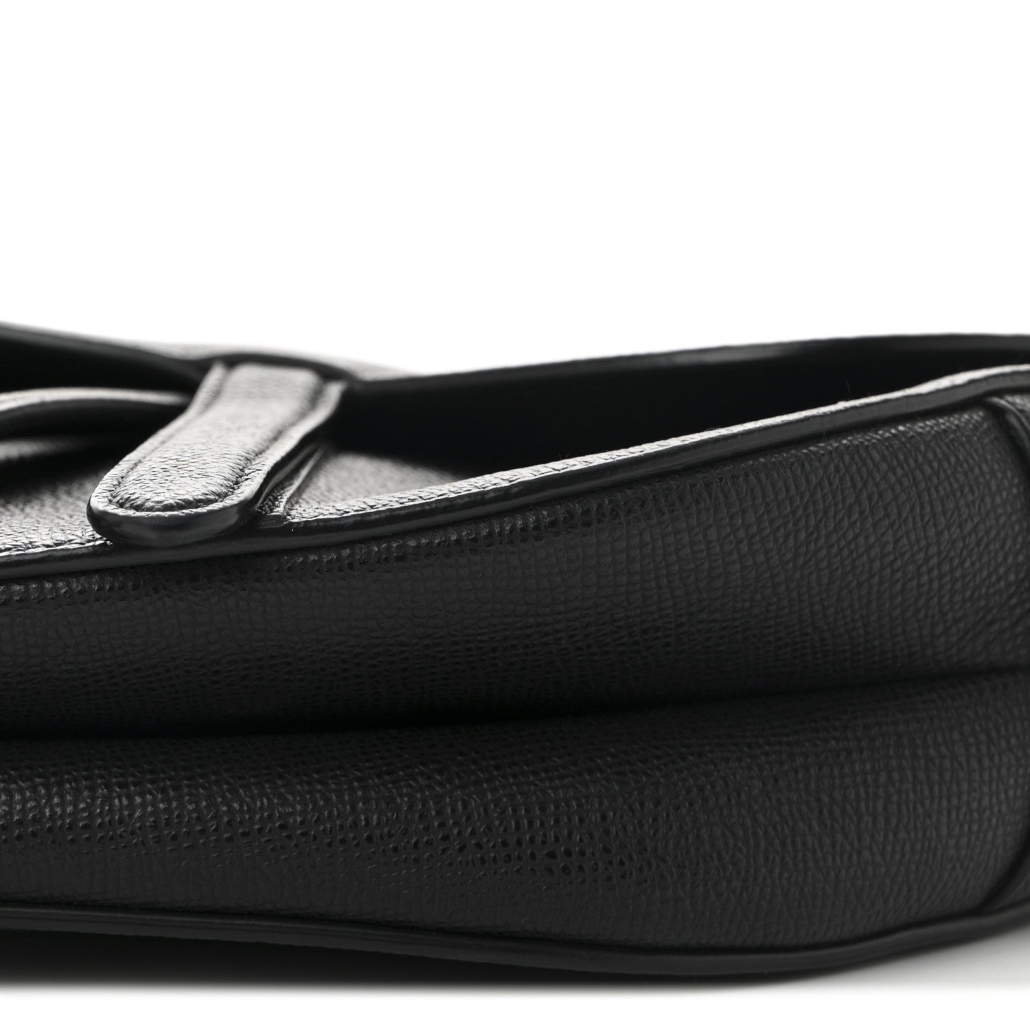 Christian Dior Grained Calfskin Saddle Bag Black 10 of 11