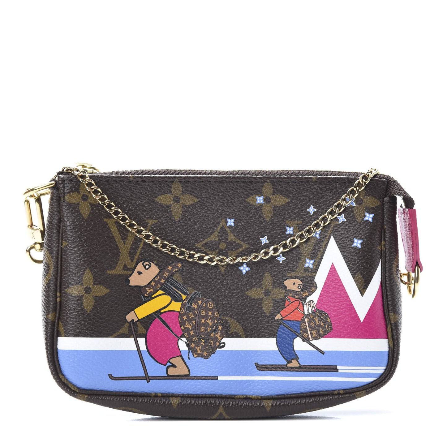 Monogram 2018 Christmas Animation Mini Bears Pochette Accessories