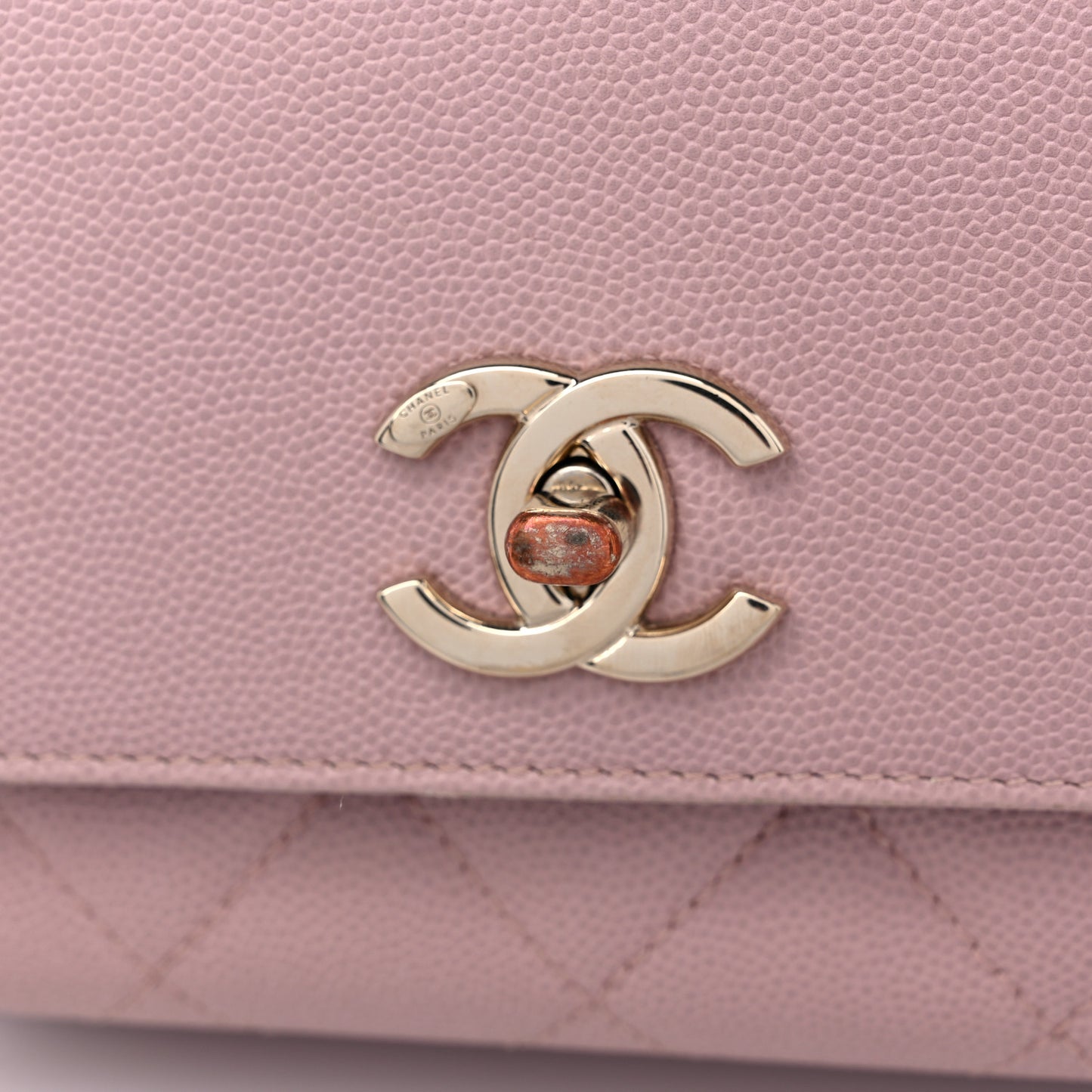 Caviar Quilted Small Business Affinity Flap Light Pink