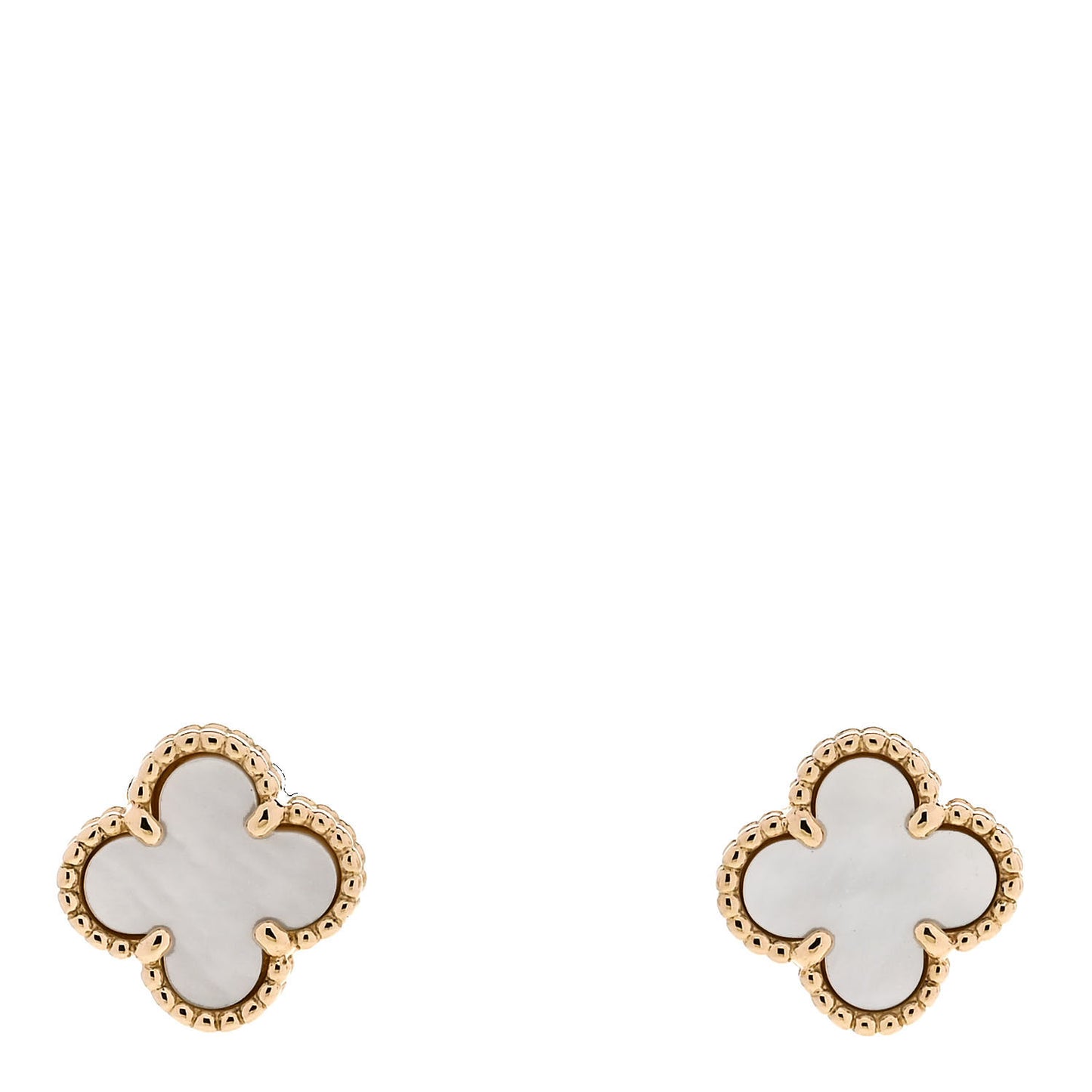 18K Yellow Gold Mother of Pearl Sweet Alhambra Earrings