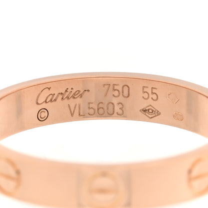 Cartier 18K Pink Gold 3.5mm LOVE Wedding Band Ring 55 7.25 4 of 4